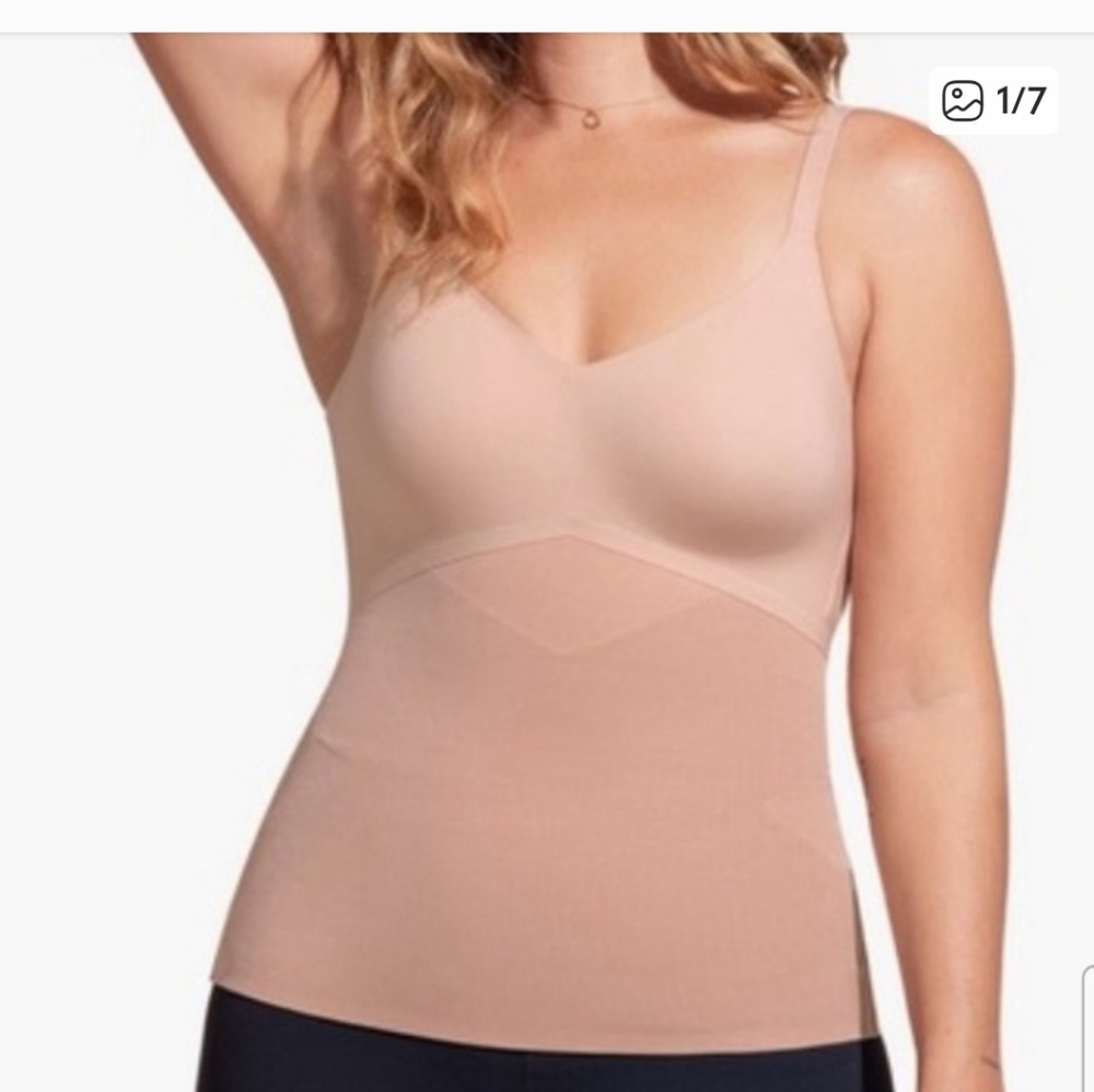 NEW Honeylove LiftWear Lift Wear Cami Tank Shapewear, Nude Sand, Size Xl